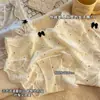 Calcinha infantil de renda com bolinhas, forro 100% algodão feminino, calcinha de cintura média antibacteriana, laço fofo, estilo japonês puro desejo