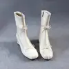 Botas elásticas de estilo suave adelgazante con lazo 2026 tacón grueso de ballet estilo nuevo para mujer con cremallera lateral botas adelgazantes versátiles Francesas