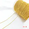 Cadena Fuerte de Perlas Doradas con Color Duradero Chapada en Oro, Cadena de Perlas, Cadena Suelta de Perlas Redondas, Cadena Semi-Terminada, Accesorios para Joyería DIY, Collar, Pulsera