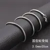 Colar masculino de aço titânio dominante Corrente masculina da moda Osso de cobra quilha sem pingente acessórios longos corrente grossa para clavícula de casais
