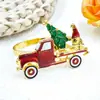 Anillos de servilleta navideños de moda transfronterizos de comercio exterior europeos y americanos, anillos de servilleta de árbol de Navidad con pedrería, fabricante de clips para servilletas de árbol de Navidad