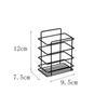 Estante de Almacenamiento Multiusos de Hierro Forjado sin Perforaciones para Baño, Cocina, Inodoro, Artículos de Aseo, Montado en la Pared