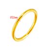 Anillo clásico liso de herencia de ley antigua, anillo liso, anillo de cola de oro real chapado en cobre para mujer de oro de Vietnam, anillo de fábrica outlet