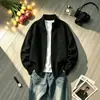 Suéter cárdigan con cremallera estilo americano para hombre, chaqueta de punto vintage de otoño, chaqueta casual y elegante con un toque de alta gama
