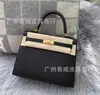 Bolso Kelly de Segunda Generación de 25 pulgadas, Bolso Cruzado de Piel de Vaca de Primera Capa de Gama Alta, Bolso de Mujer de Piel Genuina, Estampado de Palma, Estilo de Lujo Ligero