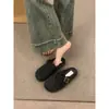 Pantuflas tipo Birkenstock de suela plana y forradas de fleece, calzado para mujer, colección otoño/invierno 2025, de suela suave, sin cordones, planas tipo Birkenstock grises
