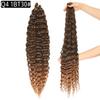 Europeo y Americano Africano Cabello de Crochet Lana Cabello Rizado Mujer Belleza Latina Peluca Rizada Deepwave Ganchillo a Mano Cabello Largo Fabricante Fibra Química