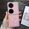 Adecuado para funda de teléfono Huawei Pocket2 con patrón de concha, nueva cubierta protectora de pantalla plegable P50 Pocket, anticaída para mujer