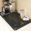 Tapete para máquina de café transfronteiriço tapete de bancada de lama de diatomáceas tapete de proteção para balcão de cozinha tapete isolante lavável tapete de drenagem absorvente mesa