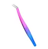 Set de Pinzas para Pestañas para Colocación de Pestañas Postizas, Herramientas para Artista de Pestañas, Pinza para Pestañas Dorada con Forma de Delfín y Pluma