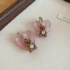 Set de Joyería de Colgante de Corazón de Resina de Circonita Súper Brillante con Oso de Peluche y Perlas, Joyería de Diseño Lindo Estilo Nicho
