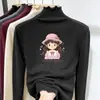 Ropa interior térmica para niñas Top con volantes para niños Se puede usar por fuera Elegante ropa interior de terciopelo alemán Ropa de otoño e invierno para niñas pequeñas