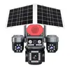 Cámara Aov 4G Alimentada por Energía Solar con Batería de Larga Duración, No Requiere Red, Monitoreo Móvil Remoto, Visión Nocturna, Cámara de 4 Lentes, Cámara de Alta Definición
