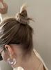 Anel de Cabelo de Pelúcia Outono e Inverno Cor Sem Costura Corda de Cabelo Alta Elástica Anel de Cabelo Coreano na Corda de Cobertura de Couro Básica