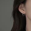 Aretes Retro Torcidos de Aguja de Plata 925 Nuevo Estilo Caliente Moderno Viejo Nicho Diseño Único Simple Elegante Personalizado para las Orejas