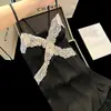 Elegante Bata de Noche para Mujer con Almohadillas en el Pecho, Ropa de Dormir de Seda Helada con Encaje para Primavera y Verano, Falda de Tirantes con Escote Profundo, Ropa de Casa