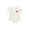Roupa de Verão Wrap para Bebê Roupas Fofas Macacão de Escalada Fofo de Manga Curta para Meninos e Meninas Roupa de Verão para Bebê Chapéus Triangulares Novos