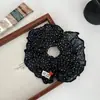 Goma para el pelo tipo scrunchie con volantes, lunares y corazón estilo coreano para mujer, sujetador de pelo grande fresco y dulce, accesorio versátil para el pelo para mujer