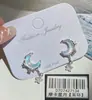 Brincos Série Oceano Azul Fresco Femininos Agulha de Prata Simples Concha Férias à Beira-Mar Brincos de Estrela