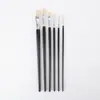 Bo Haoxuan fabricantes varilla negra varilla blanca pincel de aceite cerdas pincel acrílico juego individual pincel duro pincel de pintura