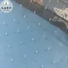 Malla rayada de jacquard con puntos de meteorito dorados y plateados de poliéster, malla de lunares, tela de malla con impresión especial para vestido