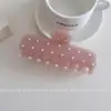 Pinza para el Cabello Versátil de Lunares Estilo Coreano para Mujer, Pinza Grande Retro de Tiburón con Diseño Único para Peinado Recogido en la Parte Trasera de la Cabeza