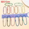 Cadena de Cuentas Redondas Cadena de Cuentas Onduladas Cadena para Joyería 10cm Colorida Hierro Pintado con Spray Cadena para Colgante Pequeño Joyería Hecha a Mano DIY Accesorios para Joyería