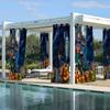 Cortina Ventana Pantalla Impermeable Exterior Comercio Exterior Transfronterizo Pabellón Moderno Amazon Transfronterizo Toldo Protector Solar Serie Bosque