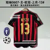 0910 Camiseta AC Milan Local Visitante Kaka Beckham Pirlo Manga Corta Manga Larga Uniforme de Fútbol Retro