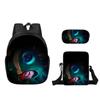 Nuevo Conjunto de Mochila Cubo Salvaje Combinación Dibujos Animados Poliéster Capa Única Estuche para Bolígrafos Bolso de Hombro Mochila Fabricante Venta al por Mayor Caliente