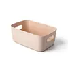 Caixa de Armazenamento Portátil de Plástico, Organizador de Mesa Doméstico, Cesta de Armazenamento para Cosméticos, Cartões, Itens Diversos, Armazenamento para Dormitório Estudantil