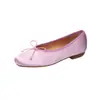 Zapatos Planos de Ballet de Seda Estilo Celebridad de Internet, Nuevos Zapatos para Mujer de Punta Redonda con Lazo Poco Profundo, Cómodos Zapatos Planos con Forro de Cuero Genuino