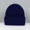 Gorro de Punto de Conejo Angora de Doble Dobladillo Moderno Cálido Color Sólido Liso Otoño e Invierno Versátil Color Caramelo Raya Vertical para Mujer