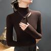 Camisa interior de doble cara Fu Shengji con base de terciopelo otoño e invierno estilo occidental nuevo estilo camisa de manga larga corte ajustado cuello alto