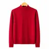 Suéter de malha com gola alta parcial para outono para mulheres, espessado para outono e inverno, blusa tipo pullover de modelagem solta para mães