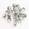 Contas lisas de furo grande 3mm de furo contas de vidro cristal contas soltas acessórios para joias diy contas de vidro de cor mágica galvanizada atacado