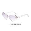 GLAZZY Europa y Estados Unidos moda transfronteriza gafas de sol de amor Octubre gafas de sol de corazón de melocotón tendencia gafas con forma de corazón personalidad estilo INS mujer