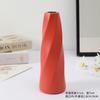 Vaso de Plástico Estilo Ins Nórdico com Padrão de Abacaxi, Inquebrável, com Decoração de Corda de Cânhamo na Cintura, Vaso Dobradura Ondas d'Água para Exibição na Sala de Estar