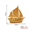 Adorno Personalizado de Velero Navegación Suave Dragón Dorado Llevando Tesoro Regalo de Apertura de Entrada de Oficina Artesanía de Estilo Chino Atractora de Riqueza