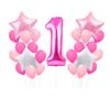 Paquete de globos de cumpleaños de un año decoración para fiesta infantil globo de aluminio número de 40 pulgadas primer cumpleaños de un año venta caliente