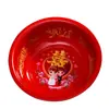 Lavabo de Celebración de Bodas, Lavabo Grande de Acero Inoxidable Rojo Específico para Bodas, Lavabo de Boda Grueso Festivo de Acero Inoxidable