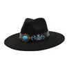 Aliexpress Amazon Otoño Top de Corazón de Gamuza Sombrero Fedora de Ala Ancha Sombrero Jazz de Ala Plana Sombrero de Caballero