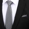 Corbata Delgada K-Style de 8cm para Hombre y Mujer, Moderna, Casual, Profesional, Rayada, Anudada a Mano, Corbata Fina para Novio, Padrinos de Boda, Banquete de Boda