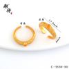 Nuevo anillo iris cepillado diamante tricolor oro arena de larga duración que no se desvanece apertura ajustable fabricantes de anillos de alta gama