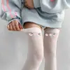 Calcetines de Liga de Expresión Bidimensional, Calcetines hasta el Muslo, Calcetines Jk de Dibujos Animados Estampados para Mujer, Calcetines por Encima de la Rodilla, Medias Altas, Medias Blancas