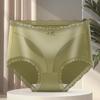 Nuevas Bragas de Encaje de Cintura Media para Mujer, Malla Hueca, Talla Grande, Sin Costuras, Delgadas, Antibacterianas, Transpirables, Sexy