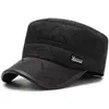Gorra plana de invierno para hombres de mediana edad y ancianos, para papá y abuelo, a prueba de frío para exteriores, engrosada con forro polar para abrigar, gorra de algodón