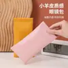 Bolsa portátil para gafas, bolsa de almacenamiento para gafas de sol, bolsa de terciopelo antipresión, caja de almacenamiento con resorte de cierre automático para mujer