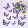 Papel Tapiz Decorativo Estéreo Mariposa Recortada en 3D Transfronteriza Doble Capa Textura Metálica Mariposa Simulada Mixta Pegatina de Pared