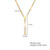 Cadena de Suéter Popular Transfronteriza Europea y Americana, Cadena de Clavícula Simple de Alta Gama, Colgante de Nácar de una Palabra, Collar Largo para Mujer